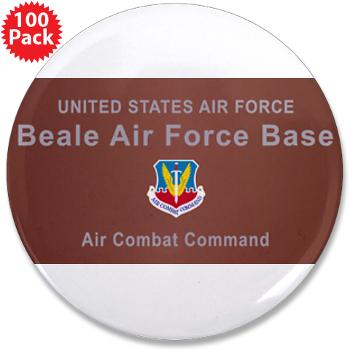 BAFB - M01 - 01 - Beale Air Force Base - 3.5" Button (100 pack) - Click Image to Close